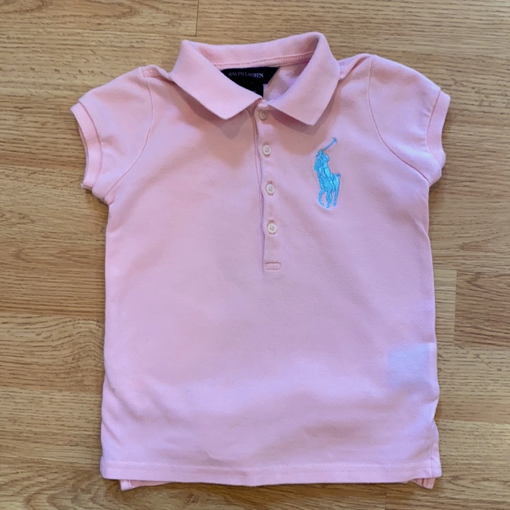 Pink toddler Ralph Lauren polo